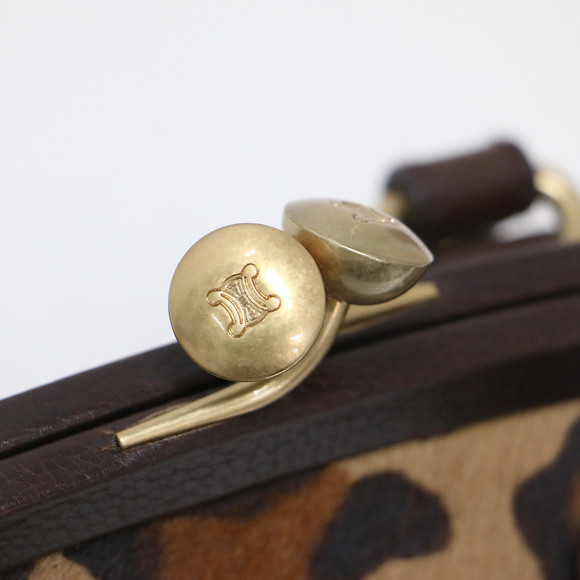 Celine Bag Handbag Brown Leopard Boogie Bag Harako Macadam Vintage - Picture 7 of 10